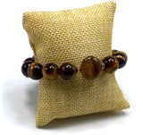 ALBATROSART - Handmade Bracelet Collection - (Ethnic Wallet Gift) (Unisex Tiger Eye Large Gemstone Genuine Bracelet -12 mm beads))