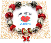 Albatros -European Style Charm Bracelet- (-Red-)