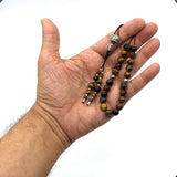 ALBATROSART Design - Greek KOMBOLOI Series- Worry Beads Begleri Pony Anxiety Beads Rosary Relaxation Stress Relief (Tiger Eye Natural Stone Beads - (8 mm, 21 Beads)