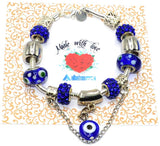 Albatros -European Style Charm Bracelet- (Evil Eye Beaded)