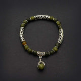 New Style Eagle Clawed Taiwan Jade Bracelet -6 mm- (Ethnic Wallet Gift)