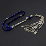 ALBATROSART -Luxury Collection- Prayer Beads-Worry Beads-Tesbih-Tasbih-Tasbeeh-Misbaha-Masbaha-Subha-Sebha-Sibha-Rosary (-Natural Lapis Lazuli Stone 8 mm 33 Beads-)