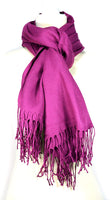 Islamic Hijab Plain Pashmina Shawl - Turkish Made (Cherry)