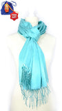 Quality Luxury Plain (Slub) Shawl/Scarf - Mint Green FREE GIFT