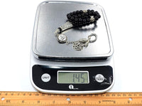 ALBATROSART Special -Allah Tassel- Collection (8 mm -33 Beads) Worry Beads - Prayer Beads-Tesbih-Tasbih-Tasbeeh-Misbaha-Masbaha-Subha-Sebha-Sibha-Rosary (Black Agate Stone)