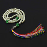 ALBATROSART Special for Woman Prayer Beads Series -99 Beads- Tesbih-Tasbih-Tasbeeh-Misbaha-Masbaha-Subha-Sebha-Sibha (White Pearl Prayer Beads (6 mm 99 Small Beads)