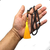 ALBATROSART Design -Black Hematit Beaded Collection -1 Worry Beads - Prayer Beads - Tesbih-Tasbih-Tasbeeh-Misbaha-Masbaha-Subha-Sebha-Sibha-Rosary (Black Hematite 6 mm 99 Small Beads & Bracelet)