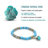 New Style Eagle Clawed Turquoise Bracelet -6 mm Beads- (Ethnic Wallet Gift)