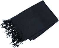 Islamic Hijab Plain Pashmina Shawl - Turkish Made (Black -2)