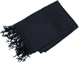 Islamic Hijab Plain Pashmina Shawl - Turkish Made (Black)