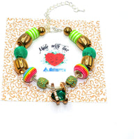 Albatros -European Style Charm Bracelet- (Green)