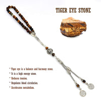 NEW MODELS (8 mm-33 beads) Tesbih-Tasbih-Masbaha-Worry Beads-Prayer Beads (Tiger Eye Stone)