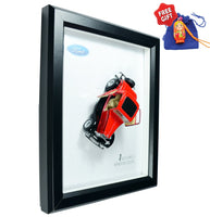 Ford 3 Window Coupe 1932 Red Framed Miniature Classic Automobile 3D (Diecast Model Cars 1/32)