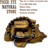 ALBATROSART - Handmade Bracelet Collection - (Ethnic Wallet Gift) (Tiger Eye Natural Stone Bracelet -8mm)