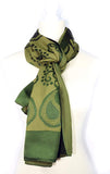 FREE GIFT Quality Jacquard Shawl/Scarf - Khaki Green (MADE IN TURKEY)