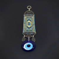 Turkish Mini Carpet with Evil Eye, Evil Eye Wall Hanging, Turkish Decor, Miniature Carpet, Nazar, Turkish Eye, Home Décor Wall Hanging