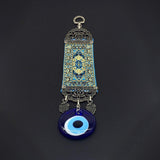 Turkish Mini Carpet with Evil Eye, Evil Eye Wall Hanging, Turkish Decor, Miniature Carpet, Nazar, Turkish Eye, Home Décor Wall Hanging