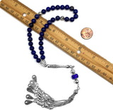 ALBATROSART -Luxury Collection- Prayer Beads-Worry Beads-Tesbih-Tasbih-Tasbeeh-Misbaha-Masbaha-Subha-Sebha-Sibha-Rosary (-Natural Lapis Lazuli Stone 8 mm 33 Beads-)