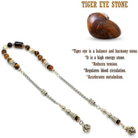 TIGER EYE STONE SERIES: Worry Beads - Prayer Beads - Tesbih - Tasbih - Misbaha (Long Zaza Tasbih)