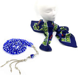 ALBATROSART -99 Beads with Scarf -Prayer Beads-Worry Beads-Tesbih-Tasbih-Tasbeeh-Misbaha-Subha-Sibha-Rosary (8 mm-99 Evil Eye Beads & Scarf)