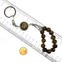 ALBATROSART -Keychain Collection with Allah -Handbag Holders (10 mm - Tiger Eye Natural Stone)