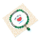 New Style Eagle Clawed Green Aventurine Bracelet -6 mm Beads- (Ethnic Wallet Gift)