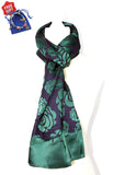 FREE GIFT Fashion Jacquard Scarf Shawl Wrap - Emerald Navy Blue - (MADE IN TURKEY- quality)