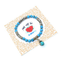 New Style Eagle Clawed Turquoise Bracelet -6 mm Beads- (Ethnic Wallet Gift)