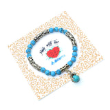 New Style Eagle Clawed Turquoise Bracelet -6 mm Beads- (Ethnic Wallet Gift)