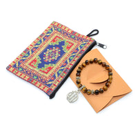 New Style Tiger Eye Beads Bracelet with Hamsa (Ethnic Wallet Gift)