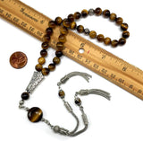 ALBATROSART Design -Tiger Eye Stone Series Worry Beads - Prayer Beads (8 mm-33 Beads) Tesbih-Tasbih-Tasbeeh-Misbaha-Masbaha-Subha-Sebha-Sibha-Rosary (Stylist Prayer Beads (8 mm-33 Beads)