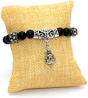 ALBATROSART - Handmade Bracelet Collection - (Ethnic Wallet Gift) (Metal Embroidered Handmade Black Onyx)