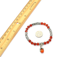 New Style Eagle Clawed Red Agate Bracelet -6 mm beads- (ETHNIC WALLET GIFT)