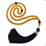 ALBATROSART Special Prayer Beads Series -99 Beads- Tesbih Tasbih Tasbeeh Misbaha Masbaha Subha Sebha Sibha (Transparent Orange Color -8 mm 99 Beads-)