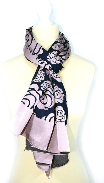 Fashion Jacquard Scarf Shawl Wrap - NavyBlue Vizon (Made in Turkey - Quality)