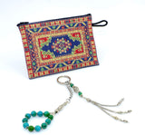 Chrysocolla Worry Beads & Keychain Together-Stress Worry Beads-Tesbih-Key Chain - FREE GIFT POUCH