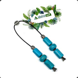 ALBATROSART Design - Greek KOMBOLOI Series- Worry Beads Begleri Pony Anxiety Beads Rosary Relaxation Stress Relief (Cylinder Turquoise -10X16mm-)