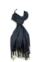 Islamic Hijab Plain Pashmina Shawl - Turkish Made (Black -2)