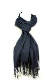 Islamic Hijab Plain Pashmina Shawl - Turkish Made (Black)