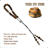 ALBATROSART Design - Greek KOMBOLOI Series- Worry Beads Begleri Pony Anxiety Beads Rosary Relaxation Stress Relief (Tiger Eye Stone and Tiger Eye Bracelet -8 mm -21 Beads)