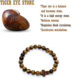 Tiger Eye Cross Bracelet