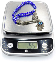 EVIL EYE COLLECTION Prayer Beads Tesbih-Tasbih-Tasbeeh-Misbaha (Blade in The Blue) (8 mm-33 beads)