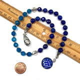 ALBATROSART -Swing Beads Collection- Prayer Beads-Tesbih-Tasbih-Tasbeeh-Misbaha-Masbaha-Subha-Sebha-Sibha-Rosary (Model 4 -Blue Agate -8mm Diameter Beads)