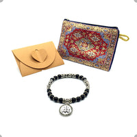 ALBATROSART - Elegant New Bracelet Series (Ethnic Wallet Gift) (Black Onyx (6 mm Small Beads Bracelet with Allah Pattern)