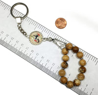 ALBATROSART -Keychain Collection with Allah -Handbag Holders (10 mm Picture Jasper Beads)