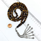 ALBATROSART Special Prayer Beads Series -99 Beads- Tesbih Tasbih Tasbeeh Misbaha Masbaha Subha Sebha Sibha  (Tiger Eye Natural Stone -8 mm-)