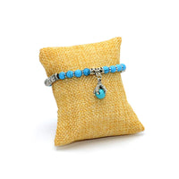 New Style Eagle Clawed Turquoise Bracelet -6 mm Beads- (Ethnic Wallet Gift)