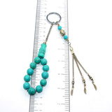 Synthetic Special Design Turquoise Worry Beads & Keychain Together (12 mm)-Stress Tesbih- (ETHNIC WALLET GIFT)