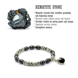 New Style Eagle Clawed Black Hematite Bracelet  -6 mm Beads- (Ethnic Wallet Gift)