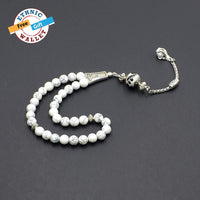 FANTASTIC EAGLE CLAW SERIES Synthetic White Turquoise Stone Prayer Beads-Tesbih-Tasbih (8 mm-33 beads)